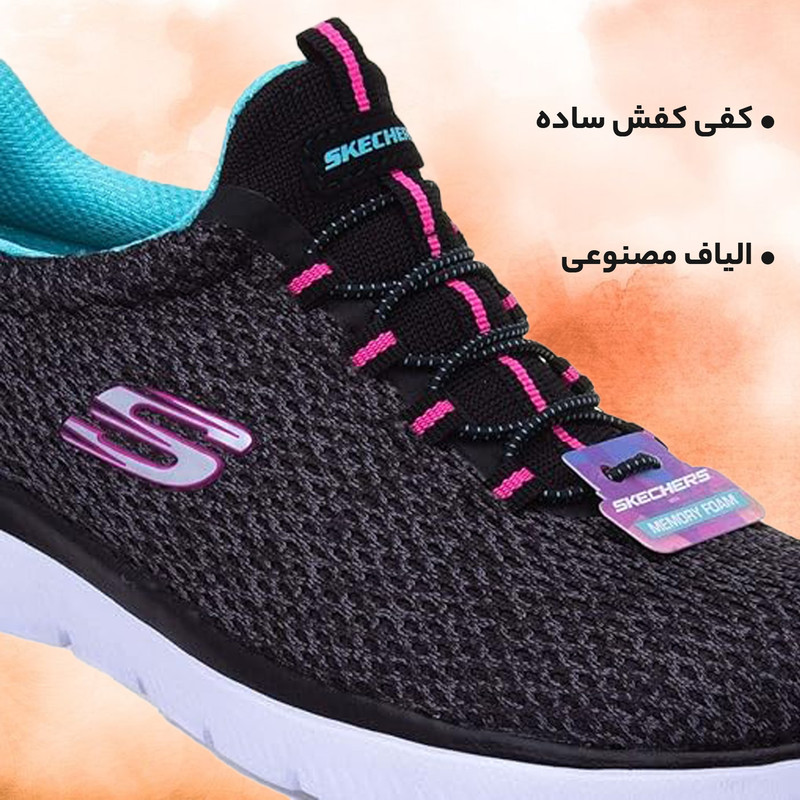 کفش پیاده روی زنانه اسکچرز مدل 12986 bblp